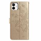 For Samsung Galaxy A04E Butterfly Flutter Pattern Embossed Leather Phone Case(Gold) - 3