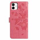 For Samsung Galaxy A04E Butterfly Flutter Pattern Embossed Leather Phone Case(Rose Red) - 3