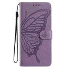 For Samsung Galaxy A04E Butterfly Flutter Pattern Embossed Leather Phone Case(Purple) - 2