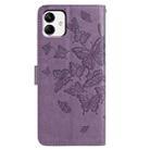 For Samsung Galaxy A04E Butterfly Flutter Pattern Embossed Leather Phone Case(Purple) - 3