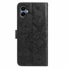 For Samsung Galaxy A05 Butterfly Flutter Pattern Embossed Leather Phone Case(Black) - 3