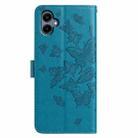 For Samsung Galaxy A05 Butterfly Flutter Pattern Embossed Leather Phone Case(Blue) - 3