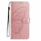 For Samsung Galaxy A10 / M10 Butterfly Flutter Pattern Embossed Leather Phone Case(Rose Gold) - 2