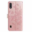 For Samsung Galaxy A10 / M10 Butterfly Flutter Pattern Embossed Leather Phone Case(Rose Gold) - 3