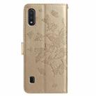 For Samsung Galaxy A10 / M10 Butterfly Flutter Pattern Embossed Leather Phone Case(Gold) - 3