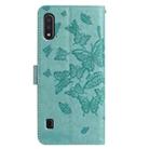 For Samsung Galaxy A10 / M10 Butterfly Flutter Pattern Embossed Leather Phone Case(Green) - 3