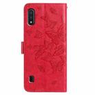 For Samsung Galaxy A10 / M10 Butterfly Flutter Pattern Embossed Leather Phone Case(Red) - 3