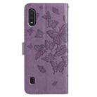 For Samsung Galaxy A10 / M10 Butterfly Flutter Pattern Embossed Leather Phone Case(Purple) - 3