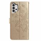 For Samsung Galaxy A13 4G Butterfly Flutter Pattern Embossed Leather Phone Case(Gold) - 3