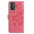 For Samsung Galaxy A14 Butterfly Flutter Pattern Embossed Leather Phone Case(Rose Red) - 3