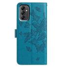 For Samsung Galaxy A14 Butterfly Flutter Pattern Embossed Leather Phone Case(Blue) - 3