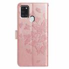 For Samsung Galaxy A21S Butterfly Flutter Pattern Embossed Leather Phone Case(Rose Gold) - 3