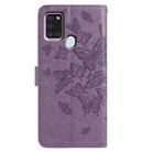 For Samsung Galaxy A21S Butterfly Flutter Pattern Embossed Leather Phone Case(Purple) - 3