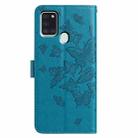 For Samsung Galaxy A21S Butterfly Flutter Pattern Embossed Leather Phone Case(Blue) - 3