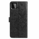 For Samsung Galaxy A22 5G Butterfly Flutter Pattern Embossed Leather Phone Case(Black) - 3