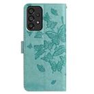 For Samsung Galaxy A23 Butterfly Flutter Pattern Embossed Leather Phone Case(Green) - 3