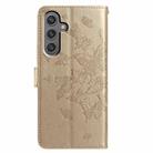 For Samsung Galaxy A25 Butterfly Flutter Pattern Embossed Leather Phone Case(Gold) - 3