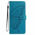 For Samsung Galaxy A26 Butterfly Flutter Pattern Embossed Leather Phone Case(Blue) - 2