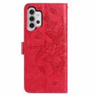 For Samsung Galaxy A32 4G Butterfly Flutter Pattern Embossed Leather Phone Case(Red) - 3