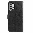 For Samsung Galaxy A32 4G Butterfly Flutter Pattern Embossed Leather Phone Case(Black) - 3