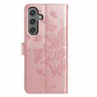 For Samsung Galaxy A35 Butterfly Flutter Pattern Embossed Leather Phone Case(Rose Gold) - 3