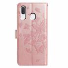 For Samsung Galaxy A40 Butterfly Flutter Pattern Embossed Leather Phone Case(Rose Gold) - 3