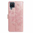 For Samsung Galaxy A42 5G Butterfly Flutter Pattern Embossed Leather Phone Case(Rose Gold) - 3