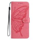 For Samsung Galaxy A42 5G Butterfly Flutter Pattern Embossed Leather Phone Case(Rose Red) - 2