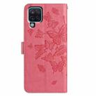 For Samsung Galaxy A42 5G Butterfly Flutter Pattern Embossed Leather Phone Case(Rose Red) - 3