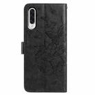 For Samsung Galaxy A50 Butterfly Flutter Pattern Embossed Leather Phone Case(Black) - 3