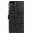 For Samsung Galaxy A52 Butterfly Flutter Pattern Embossed Leather Phone Case(Black) - 3