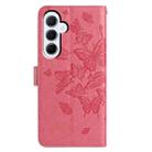 For Samsung Galaxy A55 Butterfly Flutter Pattern Embossed Leather Phone Case(Rose Red) - 3
