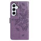 For Samsung Galaxy A55 Butterfly Flutter Pattern Embossed Leather Phone Case(Purple) - 3