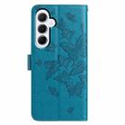 For Samsung Galaxy A55 Butterfly Flutter Pattern Embossed Leather Phone Case(Blue) - 3