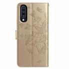 For Samsung Galaxy A70 Butterfly Flutter Pattern Embossed Leather Phone Case(Gold) - 3