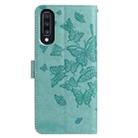 For Samsung Galaxy A70 Butterfly Flutter Pattern Embossed Leather Phone Case(Green) - 3