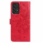For Samsung Galaxy A72 Butterfly Flutter Pattern Embossed Leather Phone Case(Red) - 3