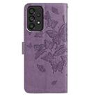 For Samsung Galaxy A72 Butterfly Flutter Pattern Embossed Leather Phone Case(Purple) - 3