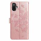 For Samsung Galaxy M05 Butterfly Flutter Pattern Embossed Leather Phone Case(Rose Gold) - 3