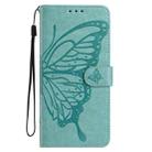 For Samsung Galaxy M05 Butterfly Flutter Pattern Embossed Leather Phone Case(Green) - 2