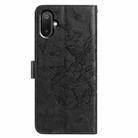For Samsung Galaxy M05 Butterfly Flutter Pattern Embossed Leather Phone Case(Black) - 3