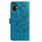 For Samsung Galaxy M05 Butterfly Flutter Pattern Embossed Leather Phone Case(Blue) - 3