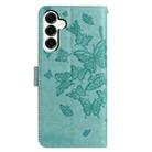 For Samsung Galaxy M16 Butterfly Flutter Pattern Embossed Leather Phone Case(Green) - 3