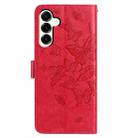 For Samsung Galaxy M16 Butterfly Flutter Pattern Embossed Leather Phone Case(Red) - 3