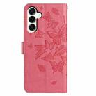 For Samsung Galaxy M16 Butterfly Flutter Pattern Embossed Leather Phone Case(Rose Red) - 3