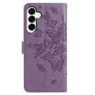 For Samsung Galaxy M16 Butterfly Flutter Pattern Embossed Leather Phone Case(Purple) - 3
