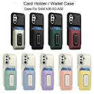 For Samsung Galaxy A36 / A56 5G Sliding Card Holder Integrated Phone Case with Kickstand(Black Green) - 2