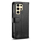 For Samsung Galaxy S23 Ultra 5G ESEBLE E11 Colorful Litchi Pattern Zipper Wallet Leather Phone Case(Black) - 3