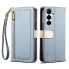 For Samsung Galaxy S23 FE 5G ESEBLE E11 Colorful Litchi Pattern Zipper Wallet Leather Phone Case(Sky Blue) - 1