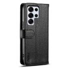 For Samsung Galaxy S25 Ultra 5G ESEBLE E11 Colorful Litchi Pattern Zipper Wallet Leather Phone Case(Black) - 3
